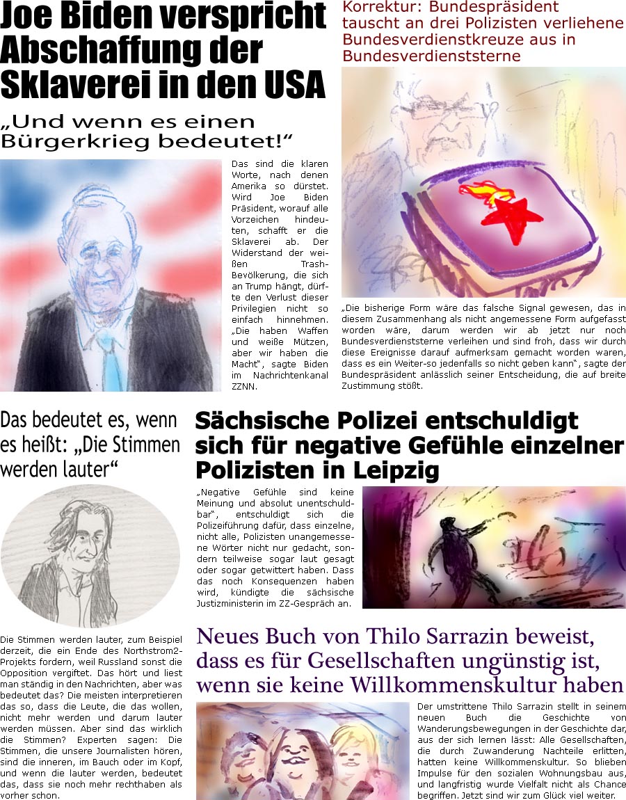ZellerZeitung.de Seite 975 - Die Online-Satirezeitung powered by Bernd Zeller 
7. September 2020
 
